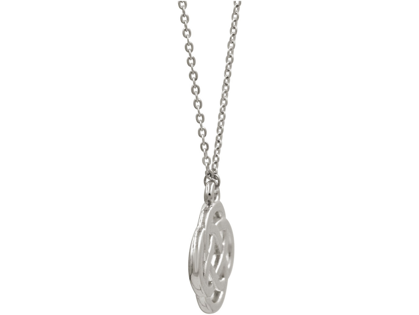 Handcrafted Celtic Knot Pendant Necklace: silver