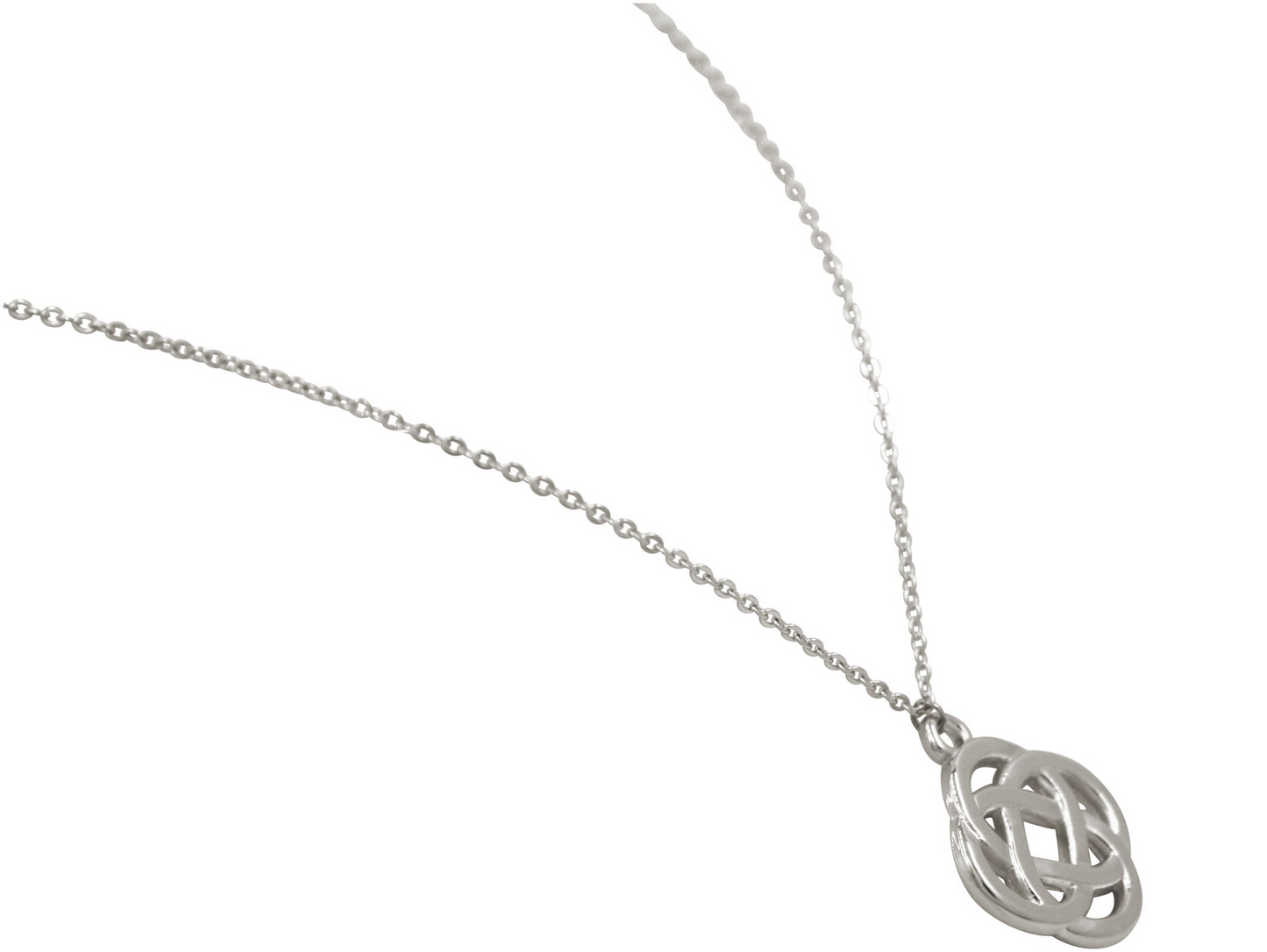 Handcrafted Celtic Knot Pendant Necklace: silver
