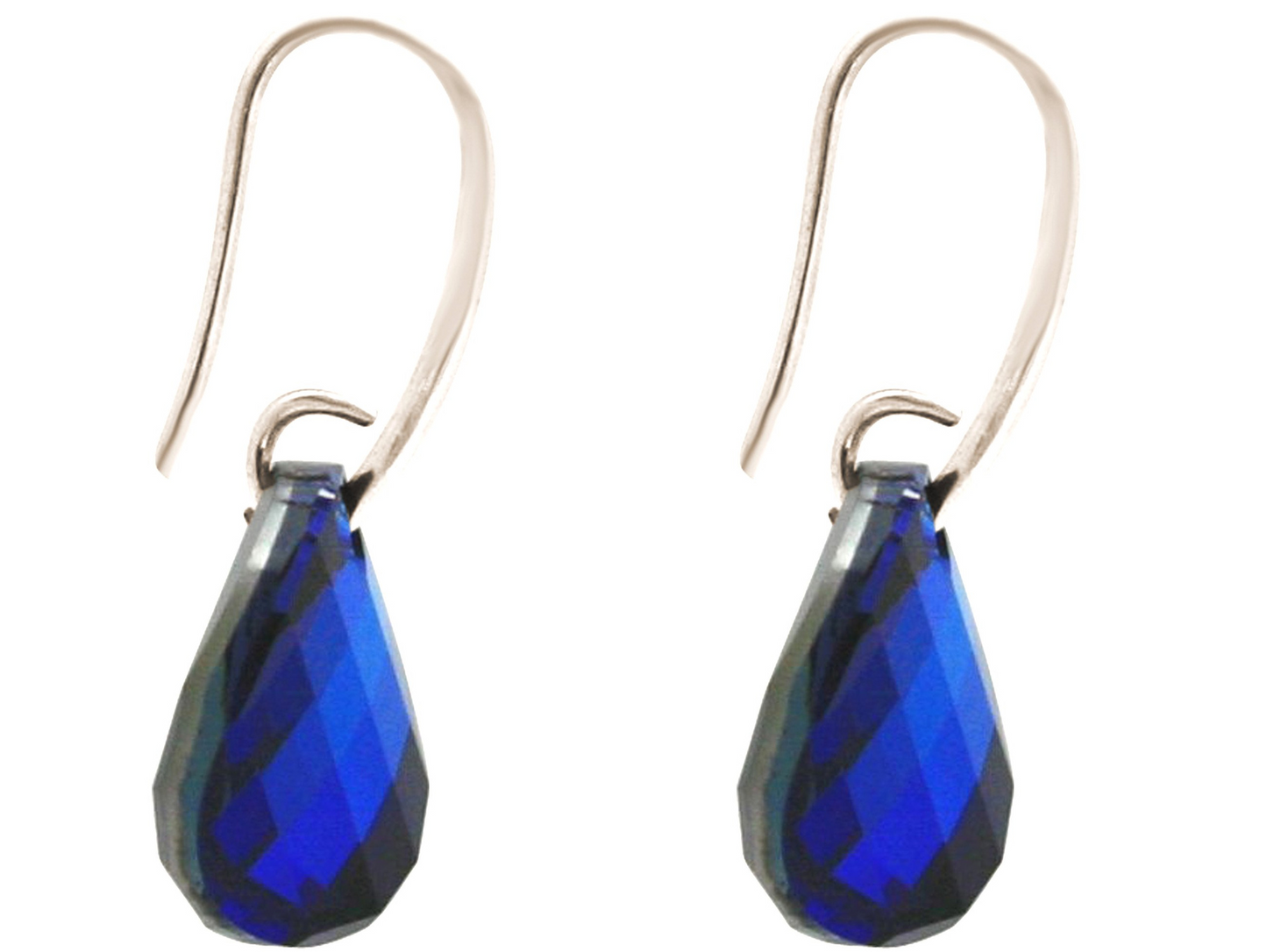 Handcrafted Bermuda Blue Twist Earrings: silver