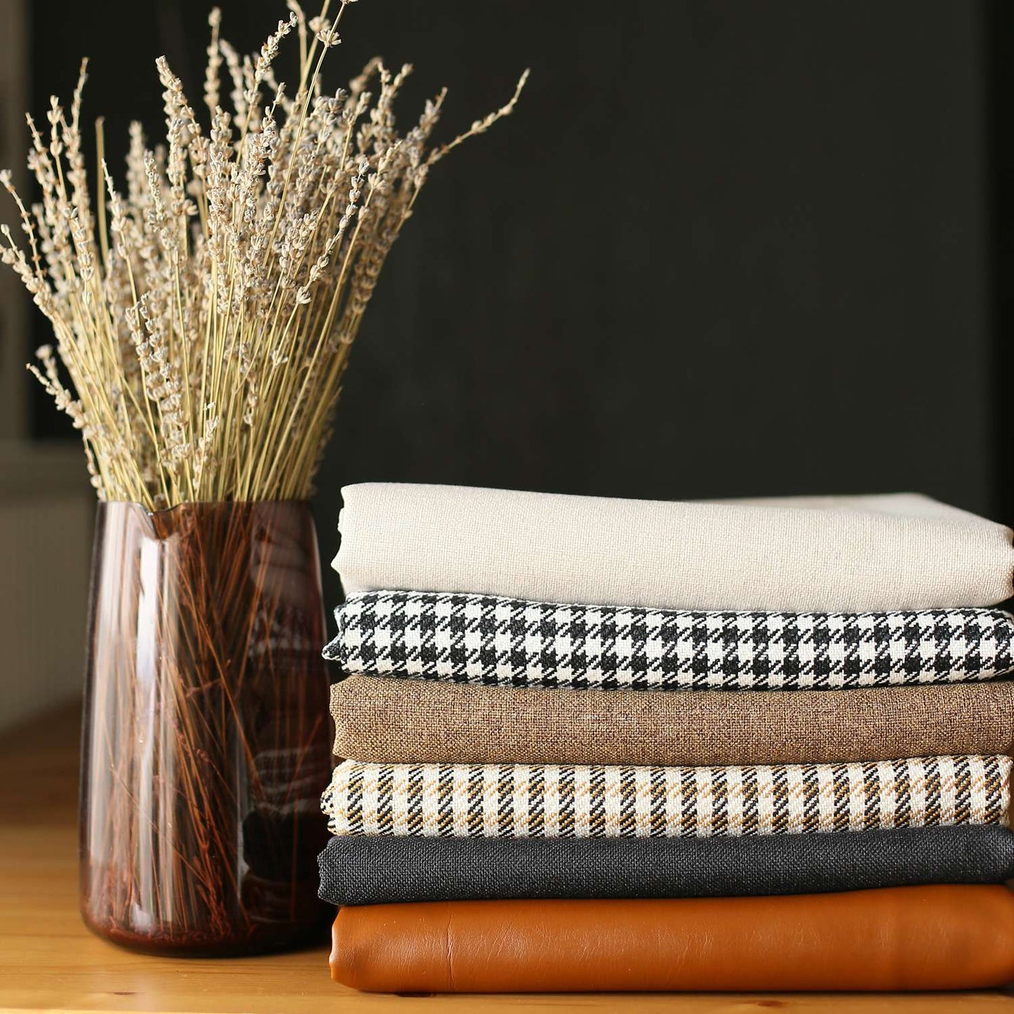 Bohemian Set of 4 Handmade Decorative Throw Pillow Vegan Faux Leather Solid for Couch, Bedding