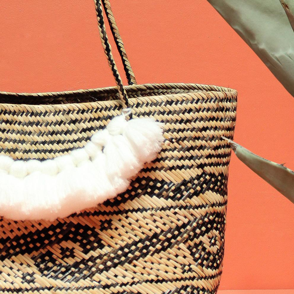 Borneo Medio Straw Tote Bag - Hand Bag