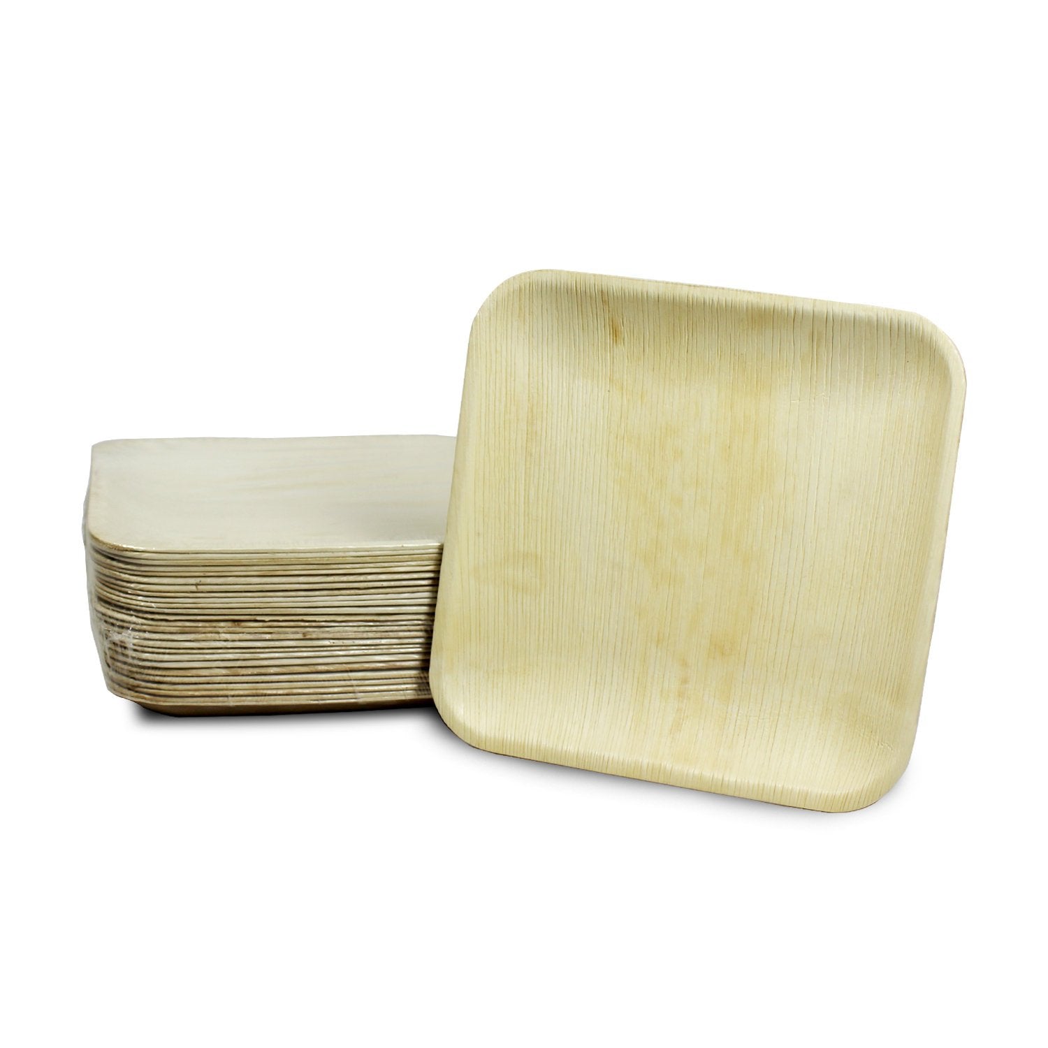 areca palm leaf plate Palm Leaf Plates Square 8" Inch (Set of 100/50/25) – Brick and Thread