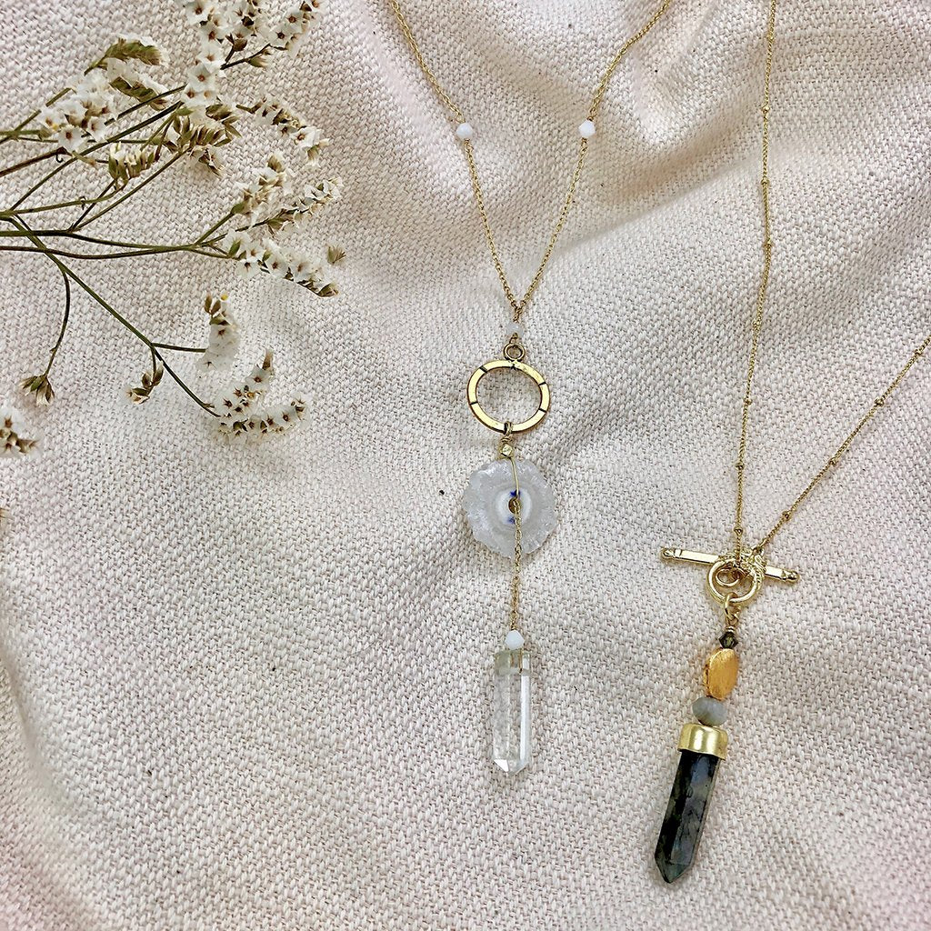 Labradorite Lariat Necklace