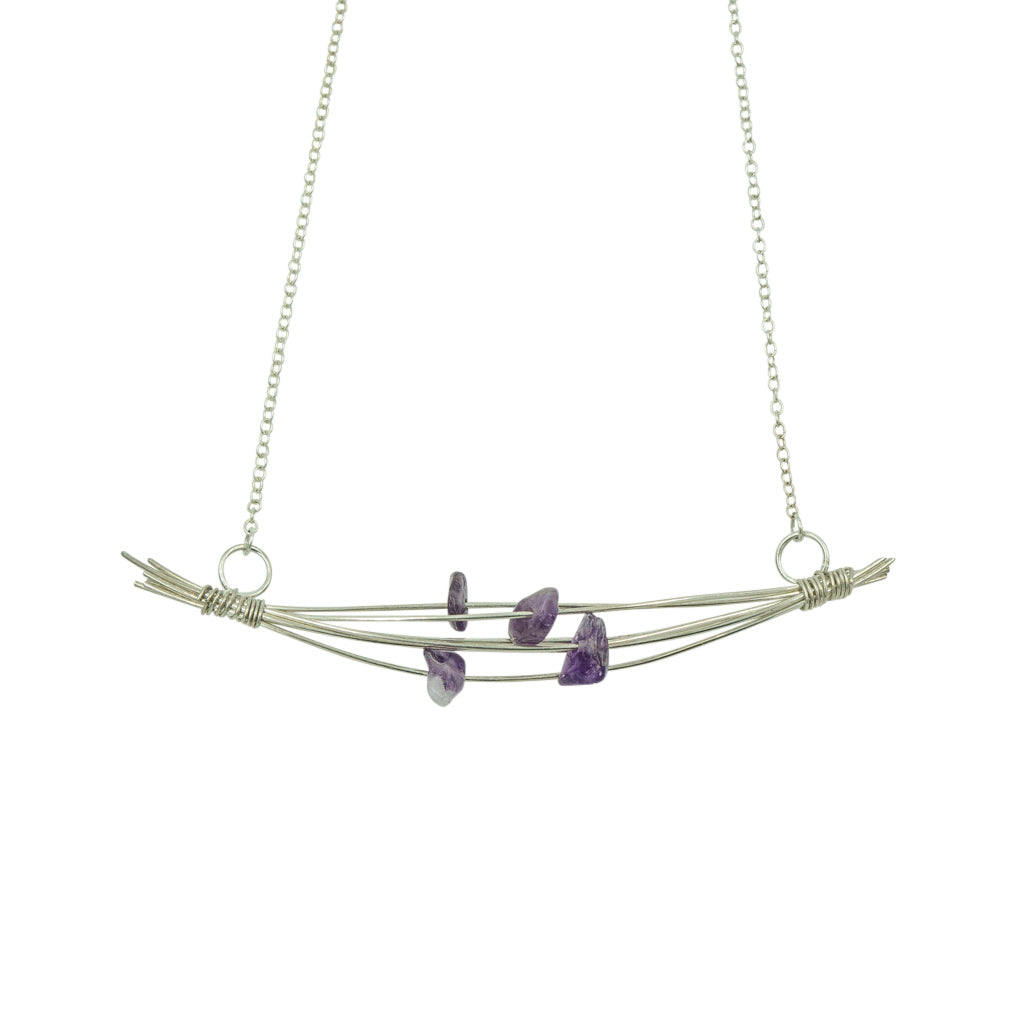 Handcrafted Amethyst Branches Necklace