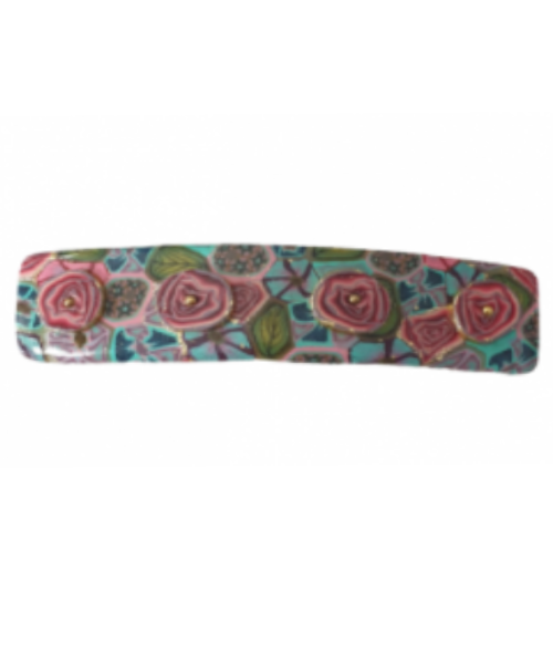 Red Roses Clay Barrette
