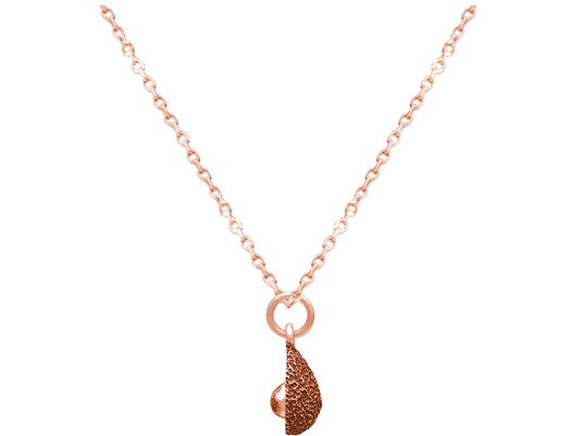 Avocado Necklace: silver rose gold plated