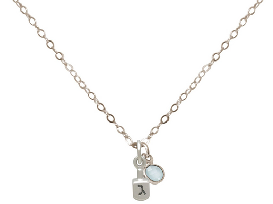 Gemshine  Jewish Dreidel Top Necklace: silver