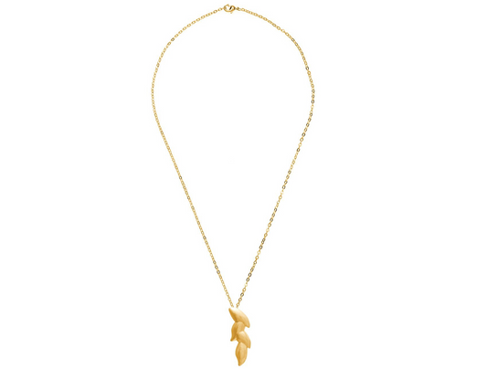 Handcrafted Kaskade Pendant Necklace: silver high-quality gold-plated