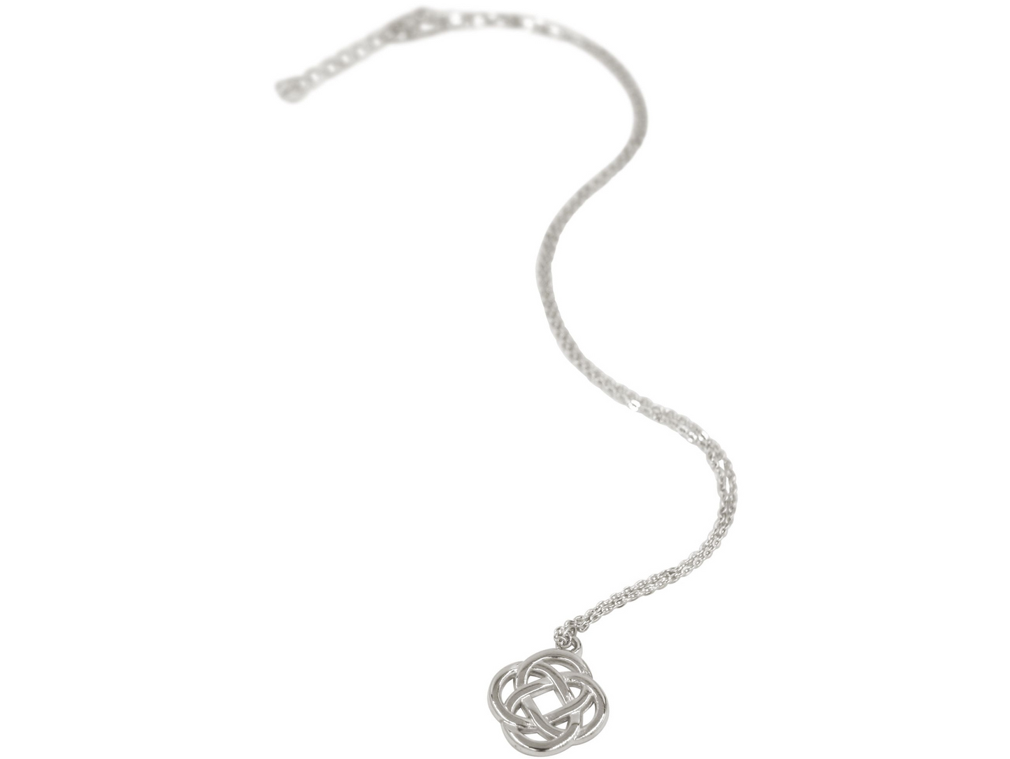 Handcrafted Celtic Knot Pendant Necklace: silver