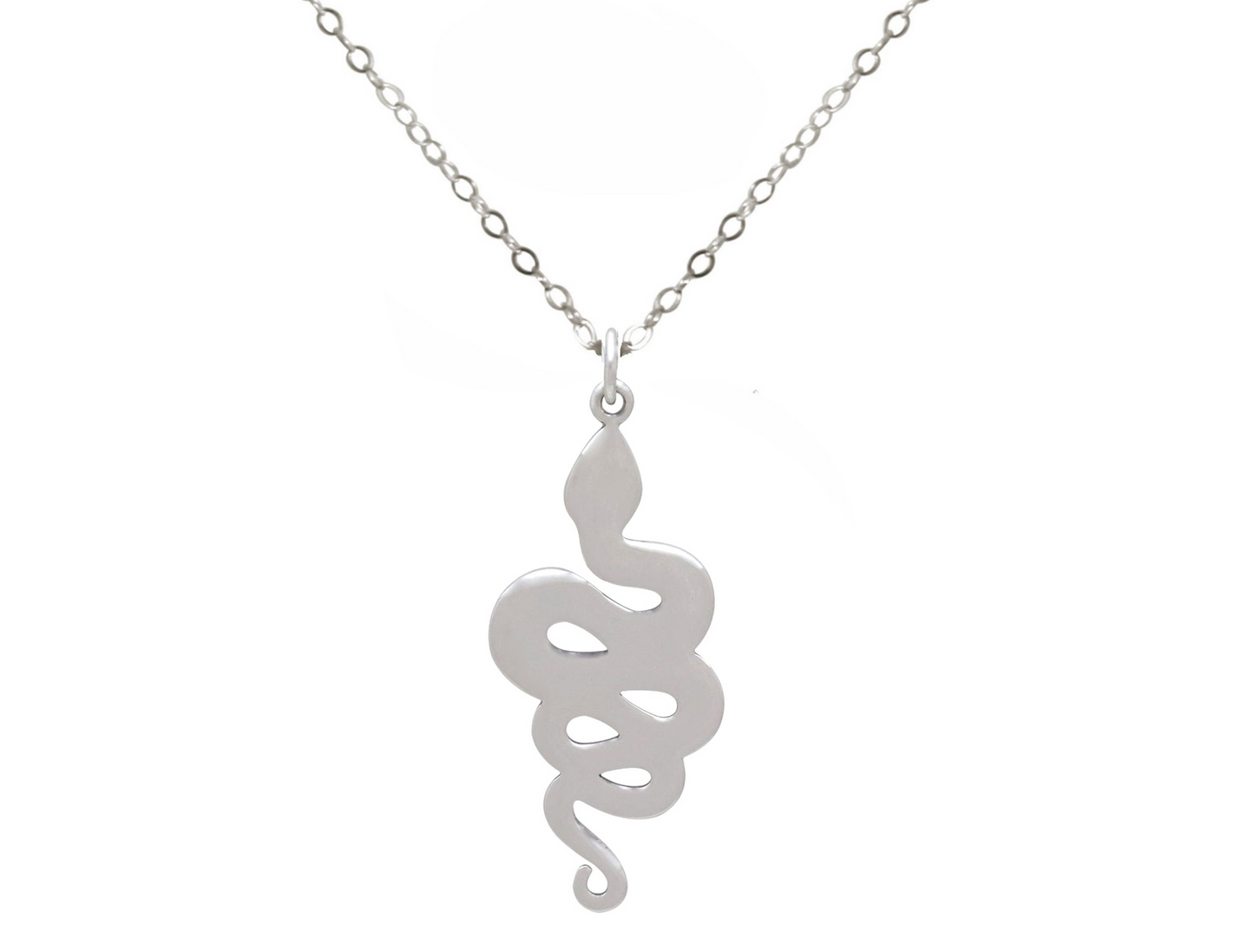 Handcrafted Mystical Snake Pendant Necklace: silver with golden moon and stars