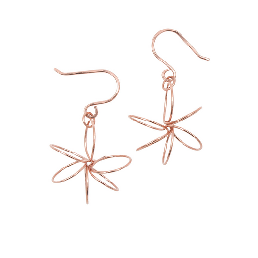 Handmade Copper Freeform Star Earrings