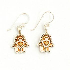 Hamsa Beadwork Earrings by Ester Shahaf