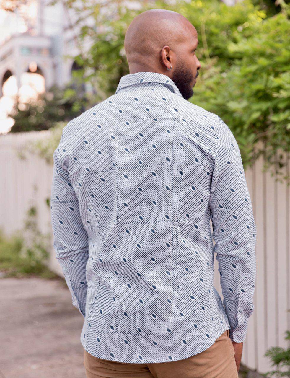 The Diagonal Organic Cotton Men's Button Down Shirt