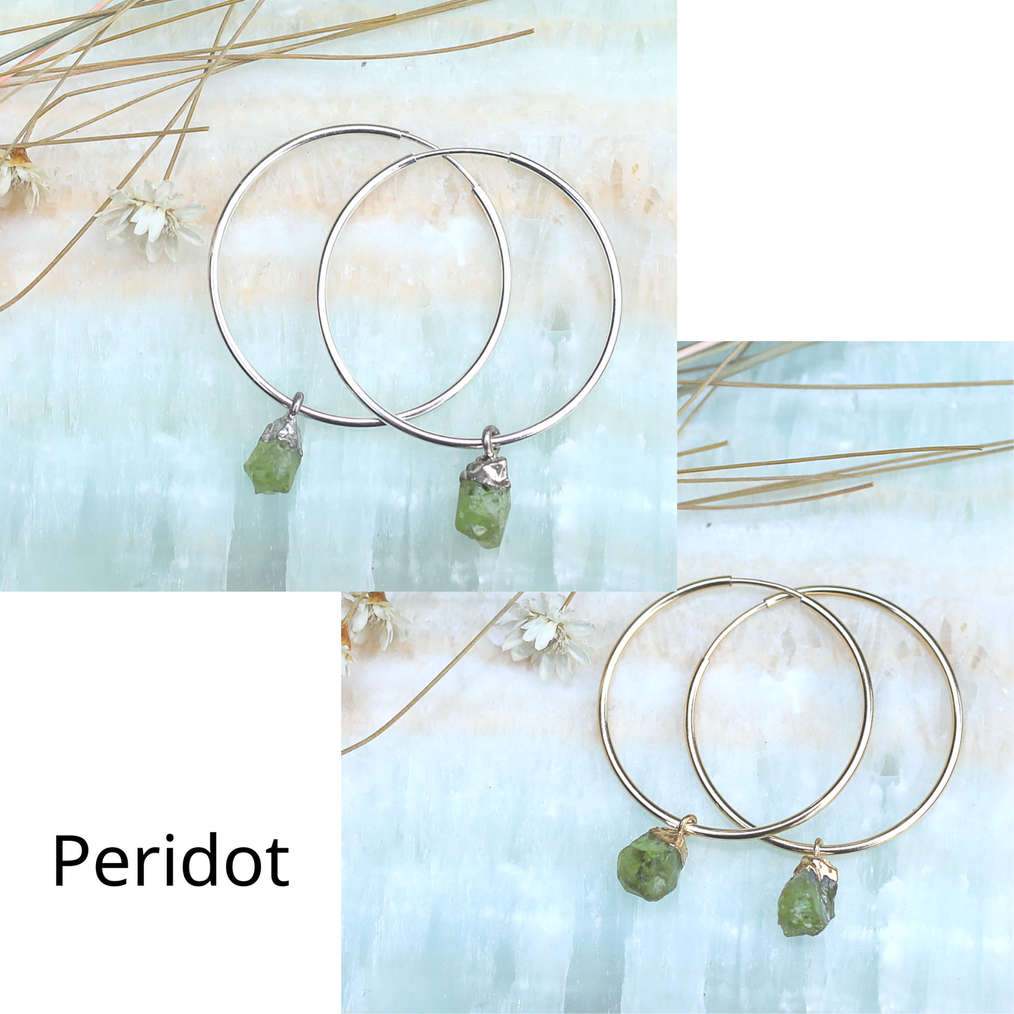 Jo Gemstone Hoops- more choices available