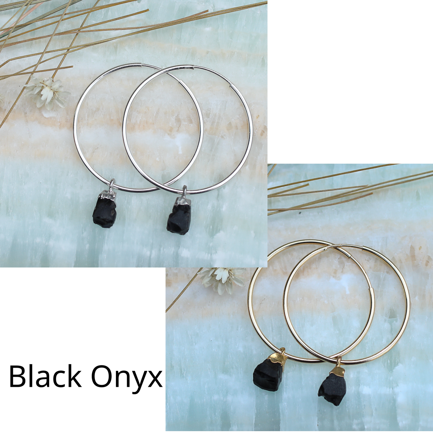 Jo Gemstone Hoops- more choices available