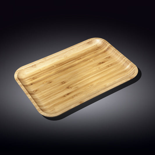 Bamboo Dish 11" inch X 7" inch | For Appetizers / Barbecue / Burger Sliders