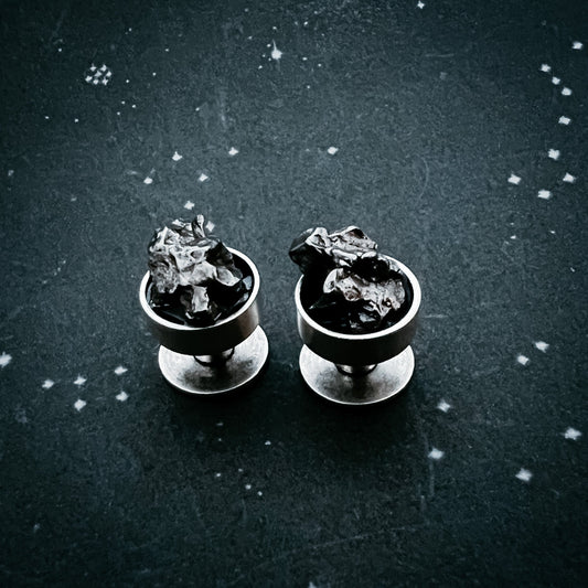 Cufflinks with Authentic Meteorite