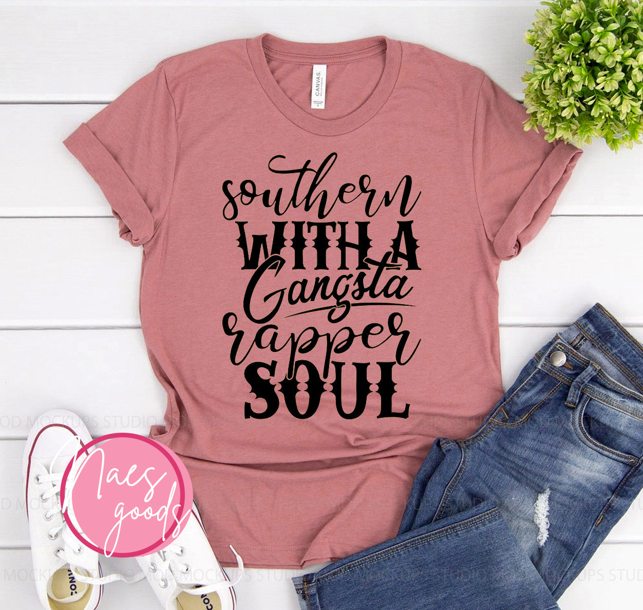 Southern With a Gangsta Rapper Soul T-shirt