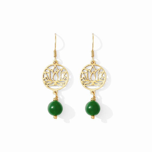 Lotus Drop Earrings