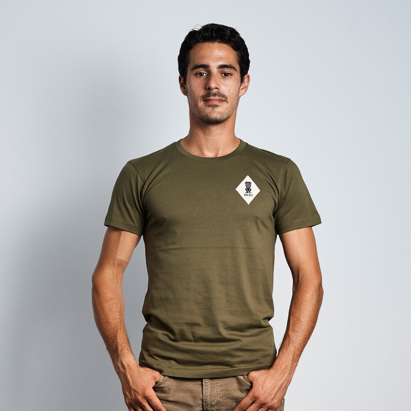 Diamond Patch Tee - Olive