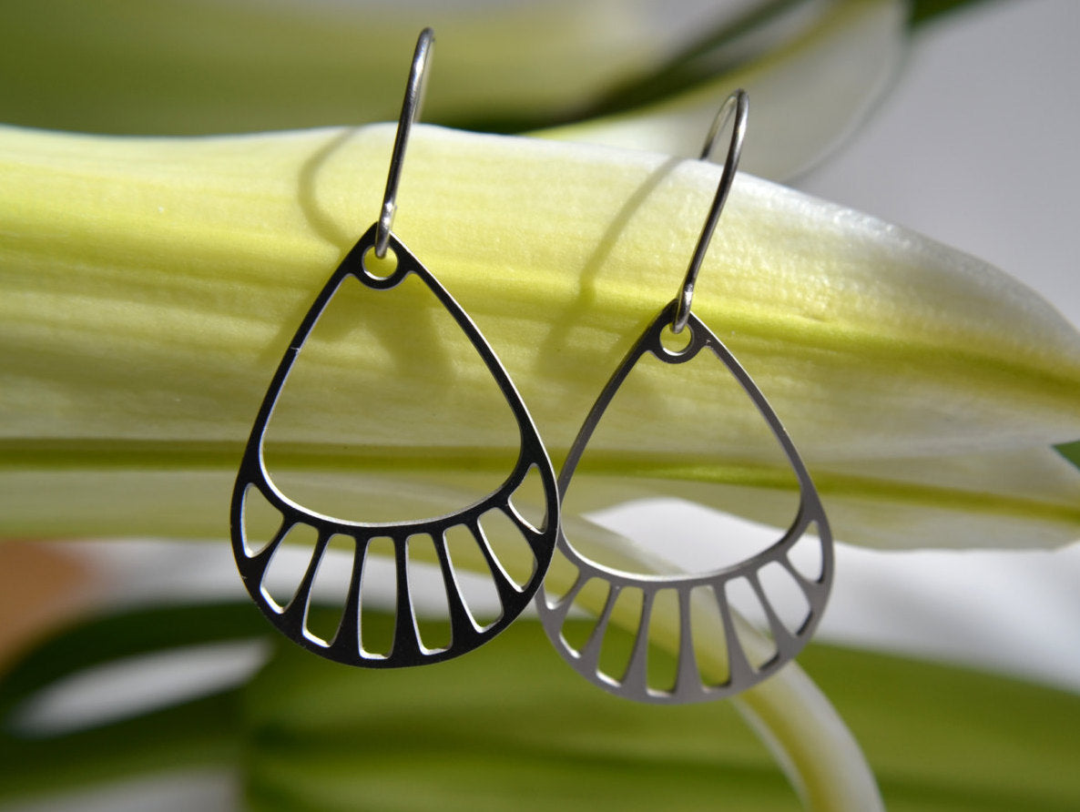 Tear Drop Earrings in stainless steel