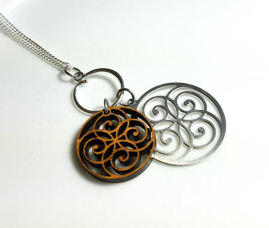 Swirl Charm Necklace