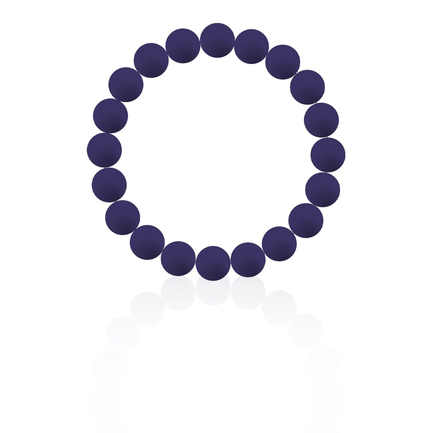 Navy Silicon rubber 9MM bead bracelets