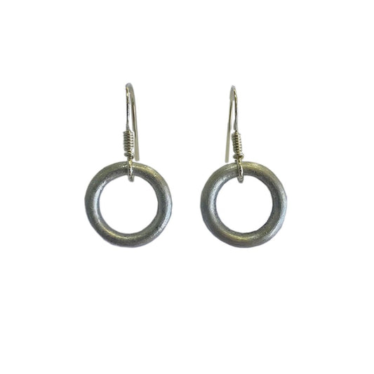 Recycled Bomb Circle Earrings