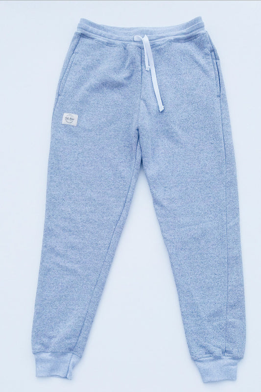 Unisex Slim fit Joggers- Marled White
